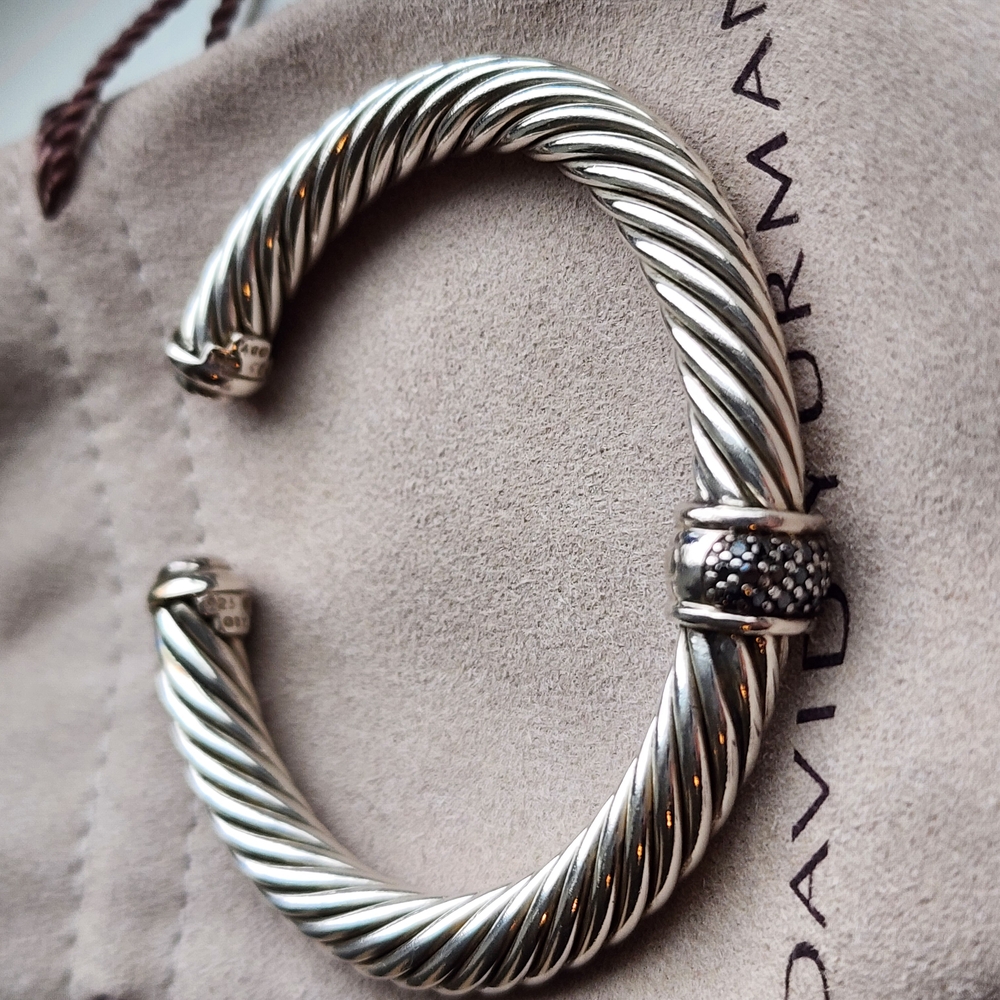 David Yurman Sterling Silver 7 MM Cable Bracelet